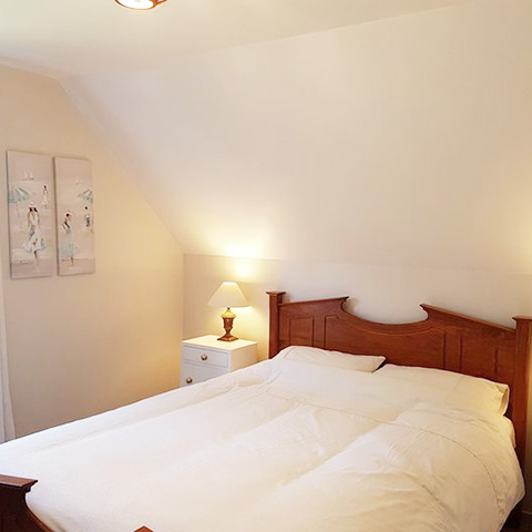 A-Frame Queen bedroom